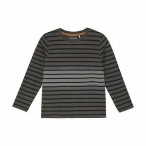 NEW MINYMO kid's stripe t-shirt in dark grey/ black